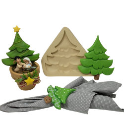 Molde de Silicone Árvore de Natal Grande - Cód 1105