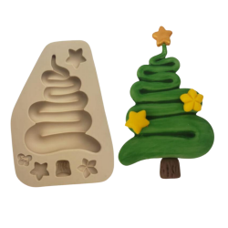 Molde de Silicone Árvore de Natal Zig Zag - Cód 1121