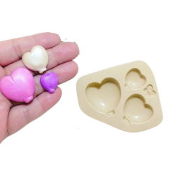 Molde de Silicone Balões Divertidos Coração