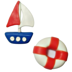Molde de Silicone Barco e Bóia Marinho - Cód 409