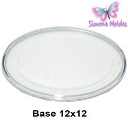 BASE ACRILICA REDONDA 12X12 com borda