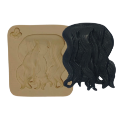 Molde de Silicone Base de Cabelo Ondulado - Cód 1131