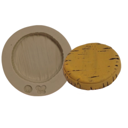 Molde de Silicone Base Madeira Riscada M - Cód 1160
