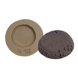 Molde de Silicone Base Madeira Riscada P - Cód 1159