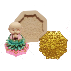 Molde de Silicone Base Namastê - Cód 1158