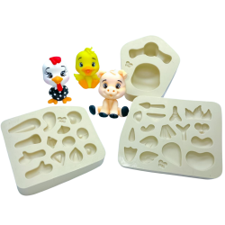 Molde de Silicone Bicharada do Hugo