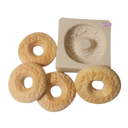 Molde de Silicone Bolacha Rosquinha de coco
