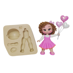 Molde de Silicone Boneca Arteira G - Cód 894