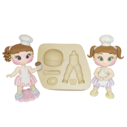 Molde de Silicone Boneca Arteira P - Cód 853