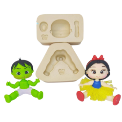 Molde de Silicone Boneca Arteira Sentada - Cód 857