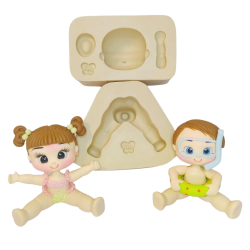 Molde de Silicone Boneca Arteira Sentada - Cód 857