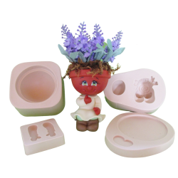 Molde de Silicone Boneca Floreira - Maria Florada cód 235