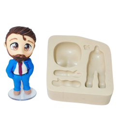 Molde de Silicone Boneco Chibi da Feh