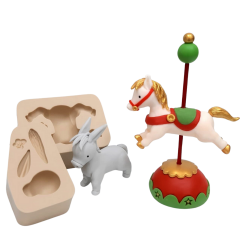 Molde de Silicone Burrinho 3D - Cód 934