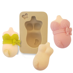 Molde de Silicone Busto Grávida Pezinho - Cód 1344