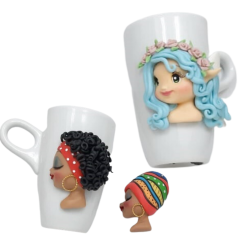 Molde de Silicone Busto para Canecas - Cód 721