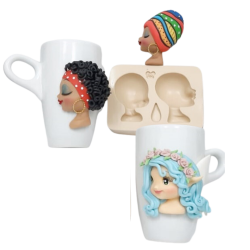 Molde de Silicone Busto para Canecas - Cód 721