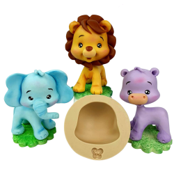 Molde de Silicone Cabeça de bichinhos M