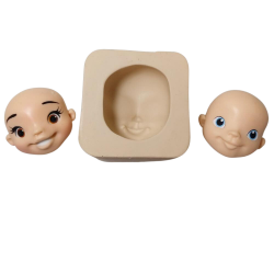 Molde de Silicone Cabeça modelada P - cód 386