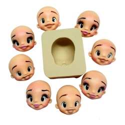 Molde de Silicone Cabeça Modelada PP