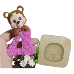 Molde de Silicone Cabecinha Universal de animais
