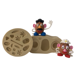Molde de Silicone Casal Batata - Cód 1357