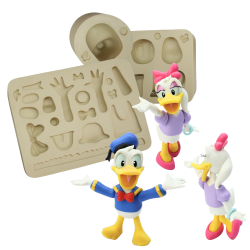 Molde de Silicone Casal de Patos - M - Cód 1277