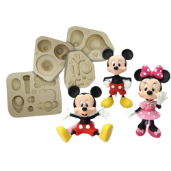 Molde de Silicone Casal de Ratinhos G - Cód 1276