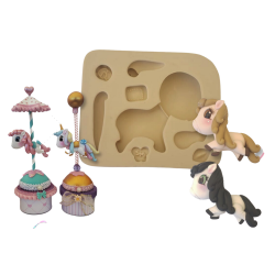 Molde de Silicone Cavalinho Baby - Cód 1335