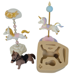 Molde de Silicone Cavalinho Carrossel - Cód 1076
