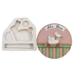 Molde de Silicone Coelho Country Saltitante - Cód 1168