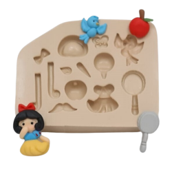 Molde de Silicone Conto de Fadas mini - Neve Branca - Cód 736