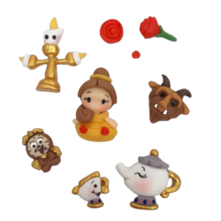 Molde de Silicone Conto de Fadas Mini - Princesa e o Monstro - Cód 737