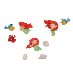 Molde de Silicone Conto de Fadas Mini - Sereias - Cód 735