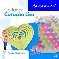 Cortador Coração Liso 8 peças