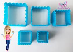 Cortador Quadrado Duplo Colorido 5 Peças