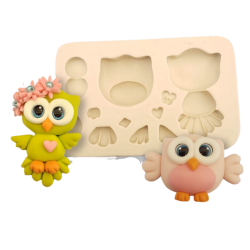 Molde de Silicone Corujinha Bella - Cód 1341