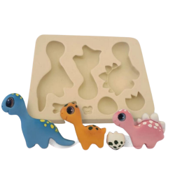 Molde de Silicone Dinos Baby - Cód 1332