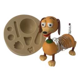 Molde de Silicone Doguinho de Molas - Cód 1356