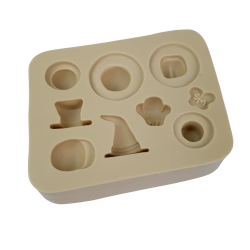 Molde de Silicone Fabrica de Apliques - Chapéus - Cód 907