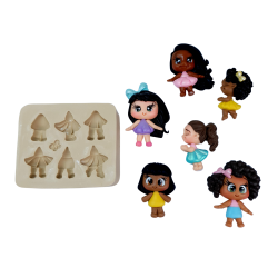 Molde de Silicone Fabrica de Apliques - Girls - Cód 905