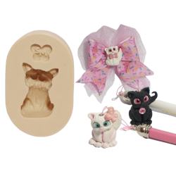 Molde de Silicone Gatinho Potter - Cód 1136