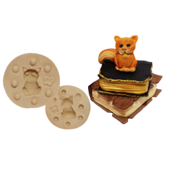 Molde de Silicone Gatinho Potter Bipartido - Cód 1137