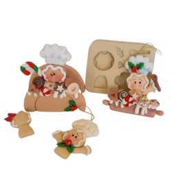 Molde de Silicone Ginger Confeitaria - Cód 1327