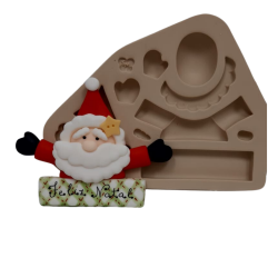 Molde de Silicone Ho Ho Ho - Cód 942