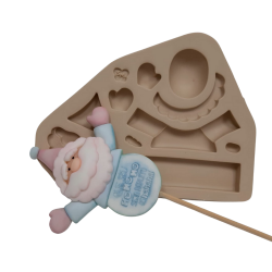 Molde de Silicone Ho Ho Ho - Cód 942