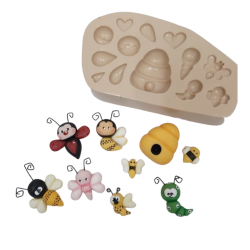 Molde de Silicone Insetos e CIA