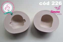 Molde de silicone Kit cabeças fofinhas P  2 peças cód 226