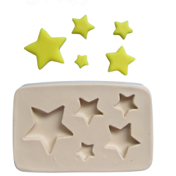 Molde de silicone Kit estrelas - cód 243