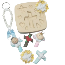 Molde de silicone Kit Fé modelo 2 - cód 240